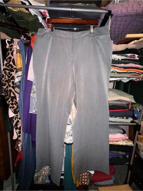 Lane Bryant Gray Wide-Leg Dress Pants